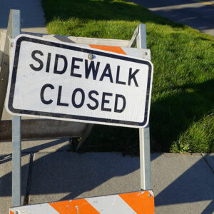 5 common types of sidewalk closed signs