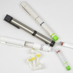 Various insulin injections and insulin pens for diabetes